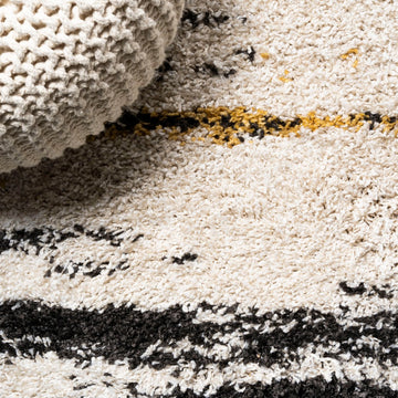Nova Modern Bold Strie' Shag Area Rug